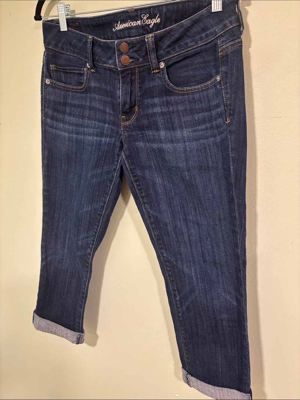 American Eagle Outfitters Women's Dark Blue Artist Stretch Skinny Jeans